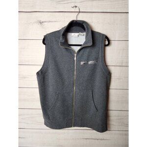 Harley Davidson Womens Vest Gray‎ Waist Length Full Zip Pockets Motorcycle XL